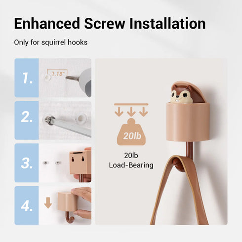 xCool PopSeek Cute Decorative Wall Hooks, 2PCS