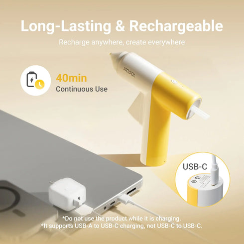 xCool CraftMate Cordless Hot Glue Gun with 30 Glue Sticks