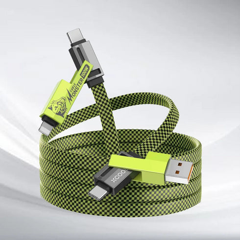 xCool Cable Monster 4-in-1 100W USB-C Charging Cable with Interchangeable Connectors