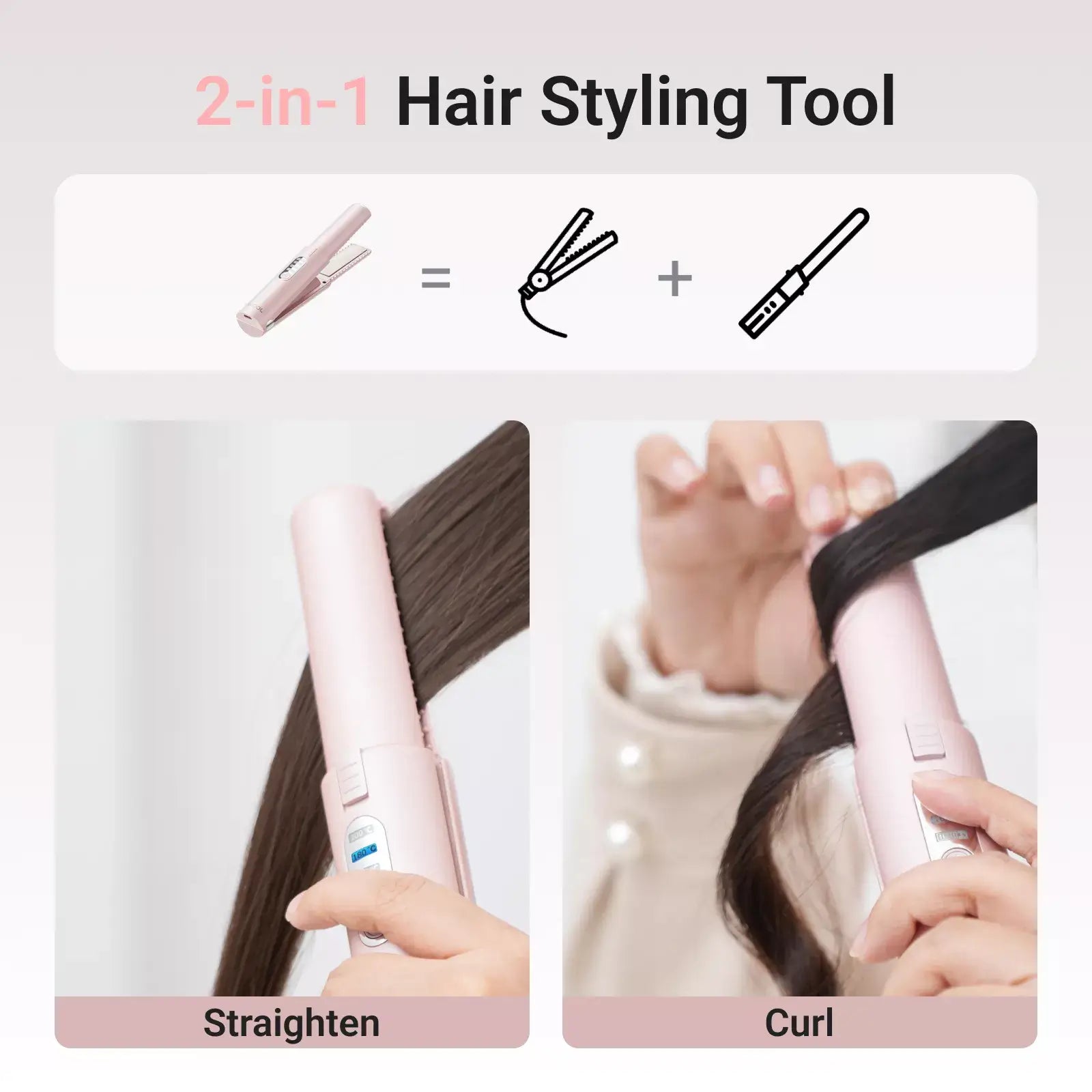 xCool StyleSwift 2-in-1 Cordless Hair Straightener and Curler