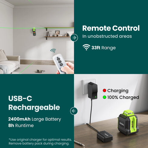 xCool Brillaser 360° Self-Leveling Laser Level