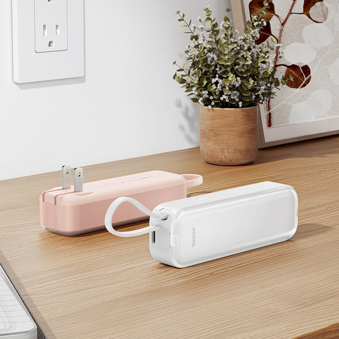 xCool CablePlug™ 3-in-1 Power Bank with Built-In Cable and Wall Plug, 5,000mAh