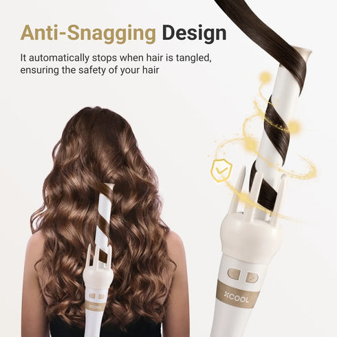xCool 3-in-1 Automatic Rotating Curling Wand Set