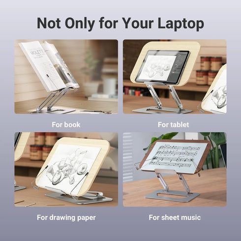 Portable Laptop Stand, Tablet and Book Holder for Desk