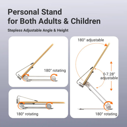 Portable Laptop Stand, Tablet and Book Holder for Desk