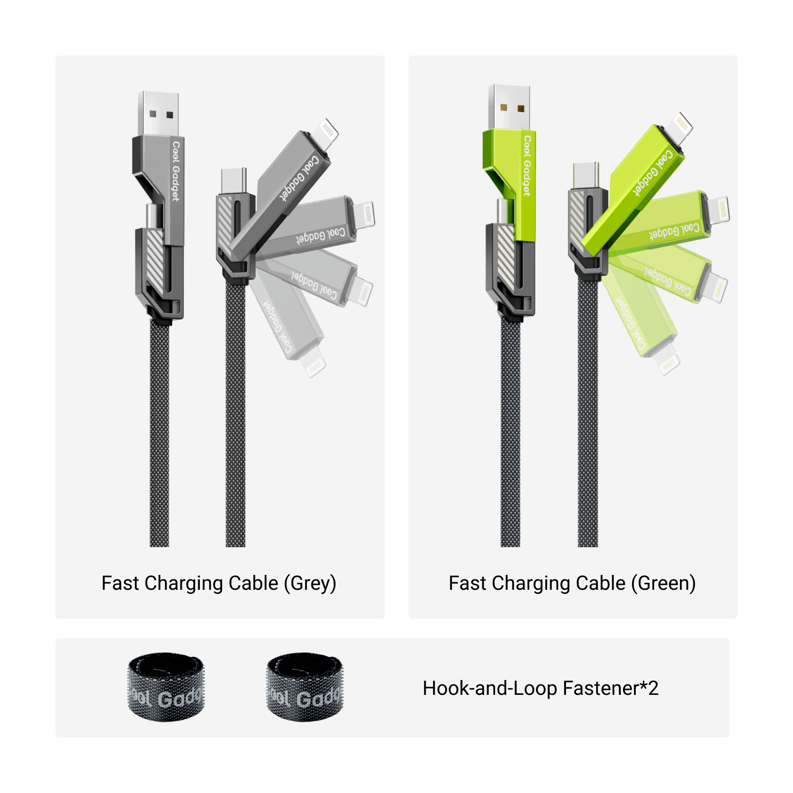 4-in-1 Nylon Braided Fast Charging USB-C Cable Cool Gadget