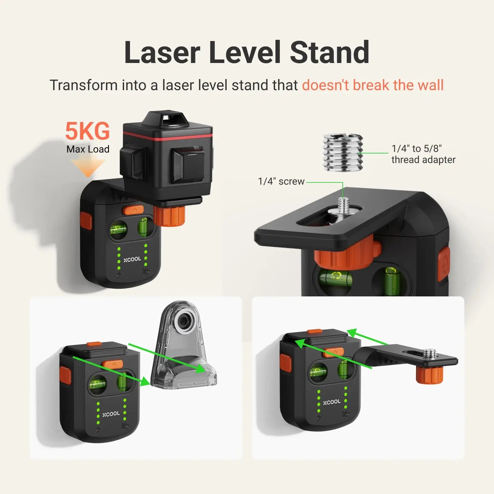 xCool Wallaser 3-in-1 Wall-Mountable Laser Level