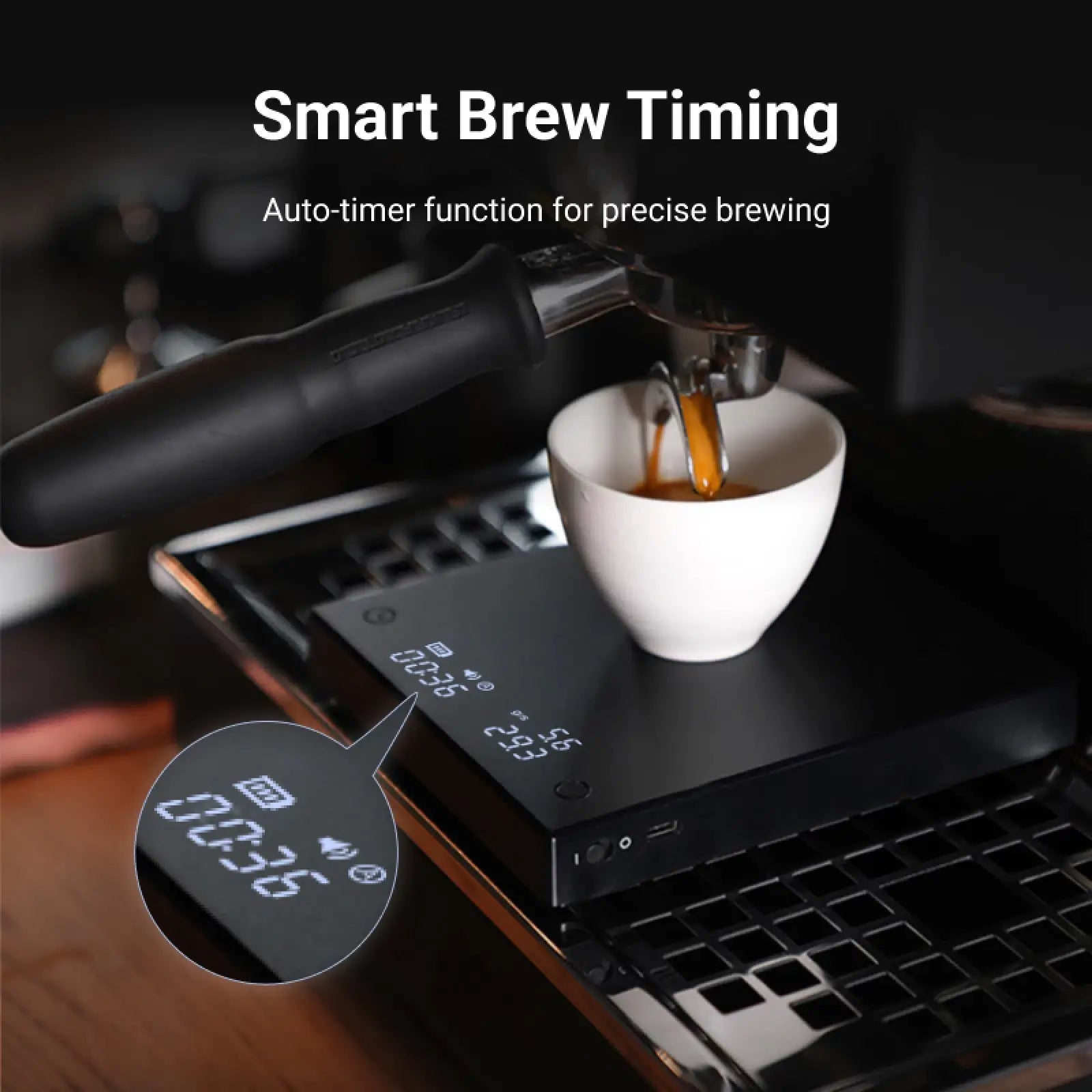 TIMEMORE Black Mirror Basic PRO Coffee Scale with Timer & Flow Rate Feature