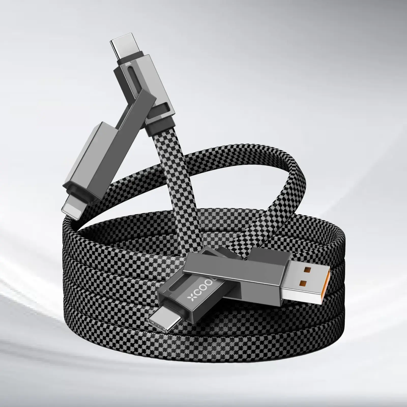 Cable Monster 4-in-1 100W USB-C Cable with Interchangeable Connectors