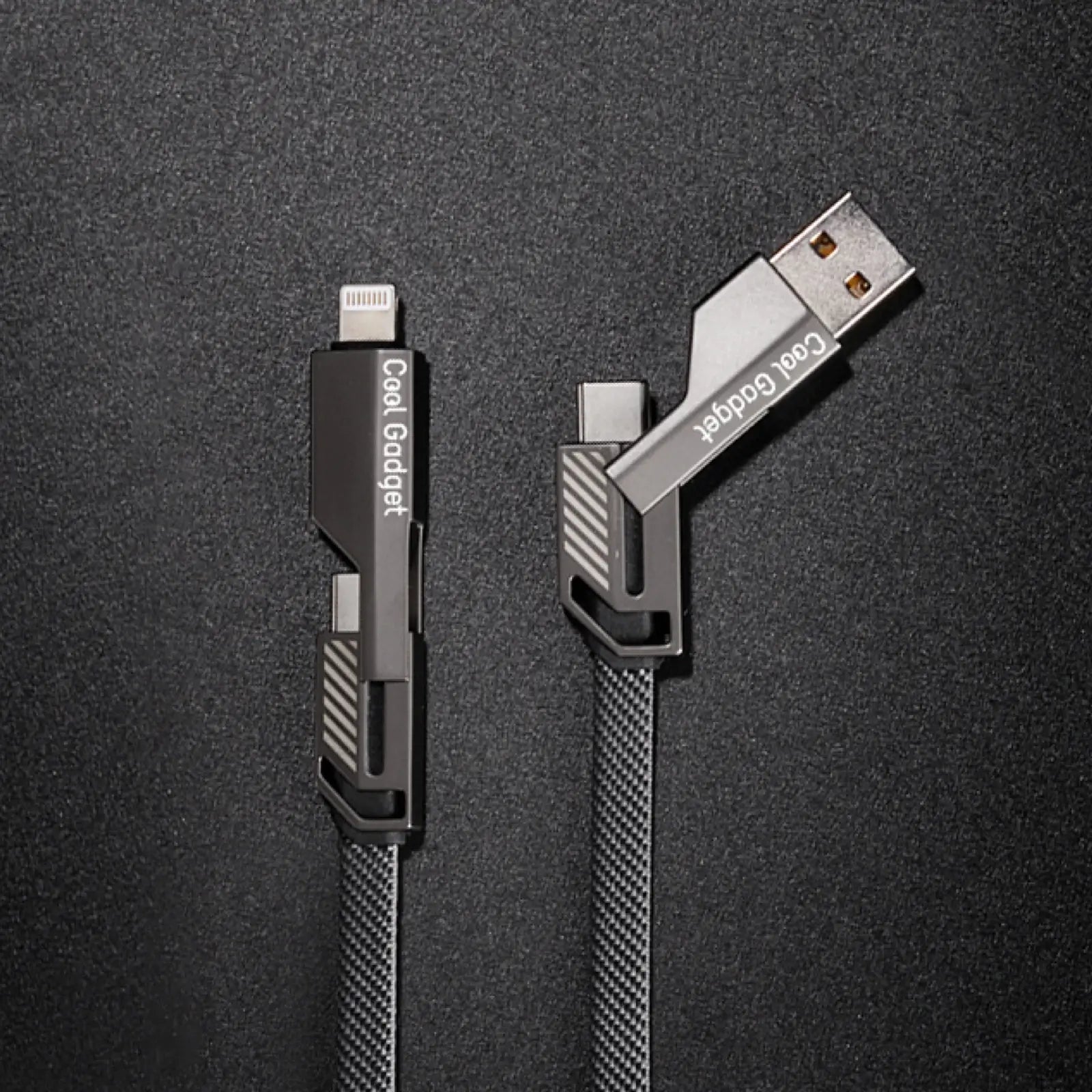 4-in-1 Nylon Braided Fast Charging USB-C Cable
