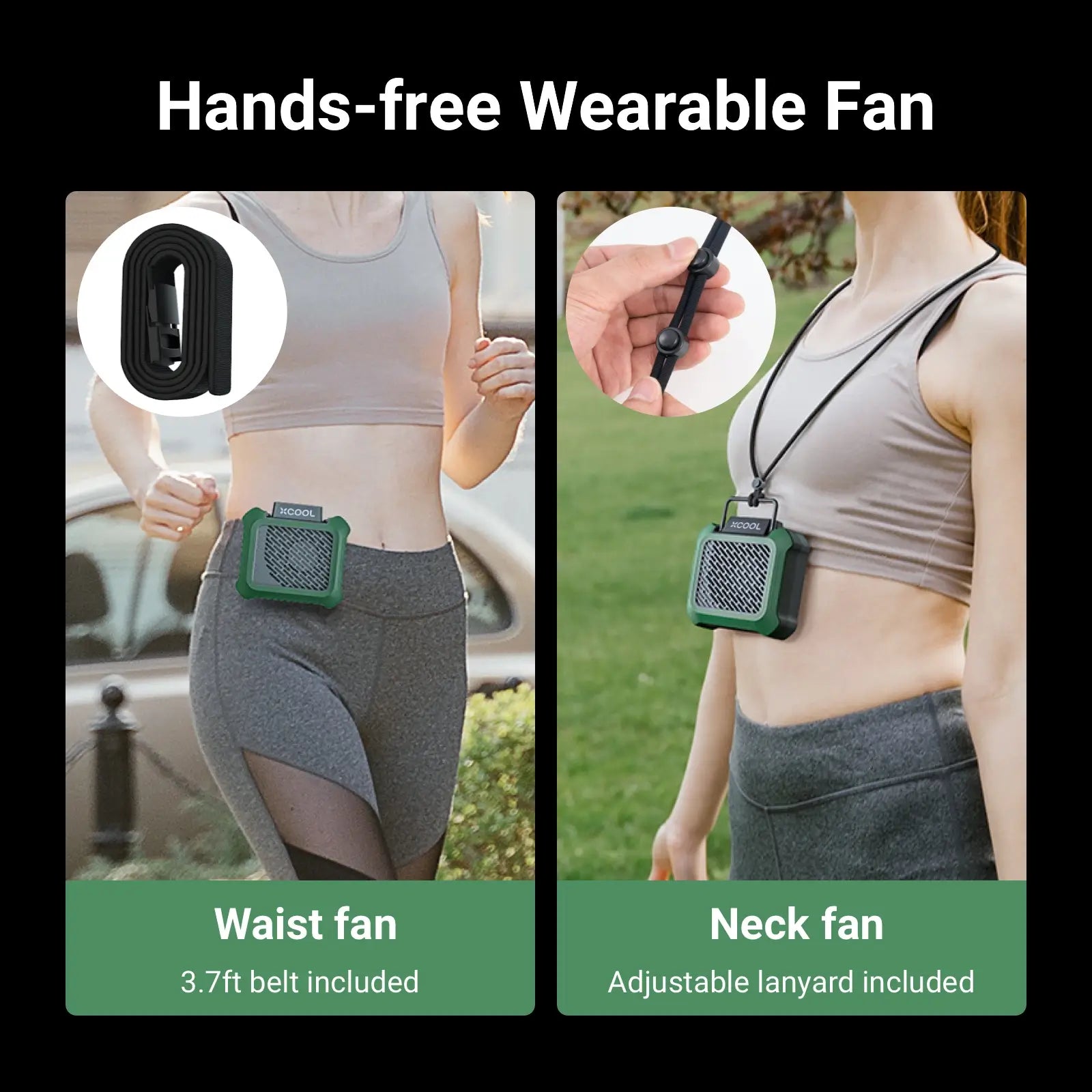Multifunction Portable Rechargeable Waist & Neck Fan Cool Gadget