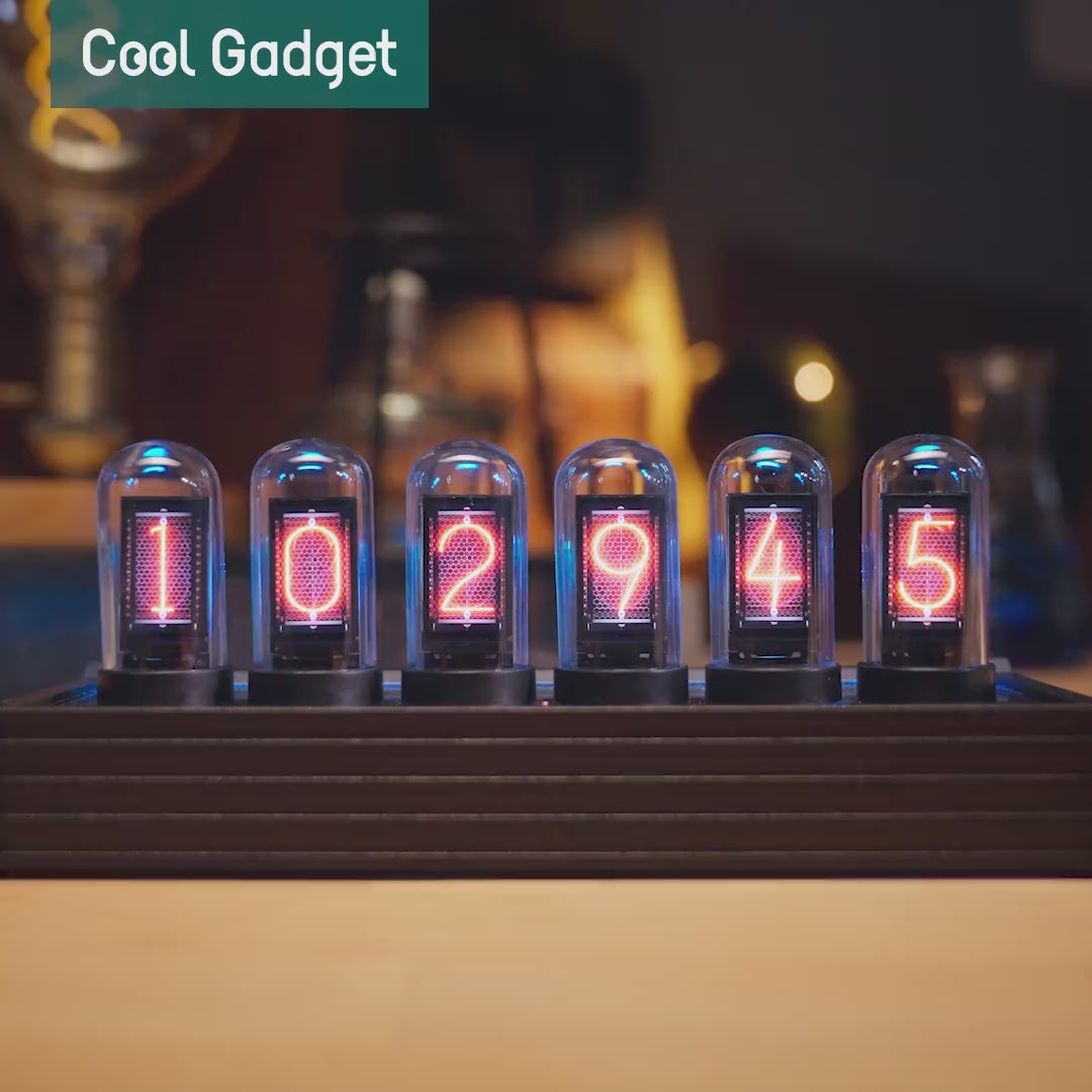 xCool Elekstube Nixie Tube EleksMaker™ Clock in Cyberpunk & Vintage Decor with Mood Lighting
