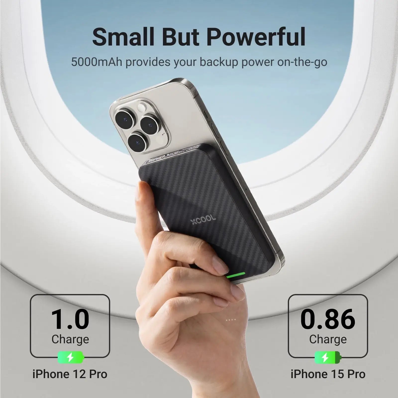 Ultra-thin Magnetic Wireless Power Bank 5000mah for Camping, Travel