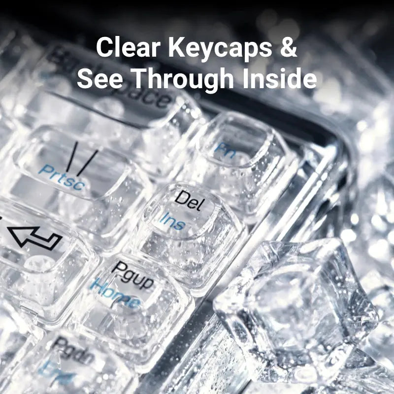1% Transparent Mechanical LED Keyboard Cool Gadget