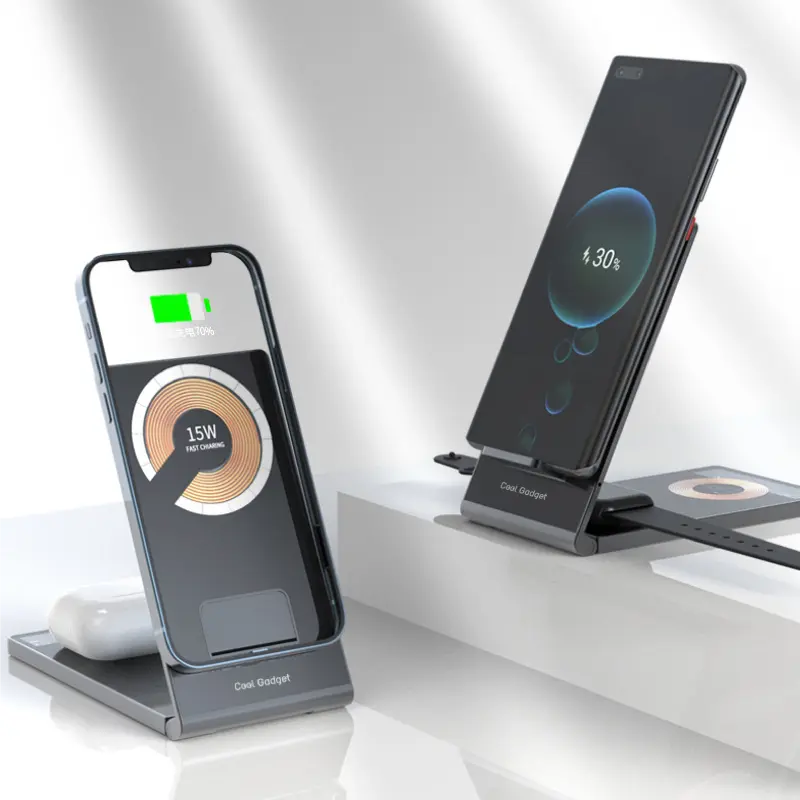 3-in-1 Foldable Wireless Magnetic Apple Charger Cool Gadget