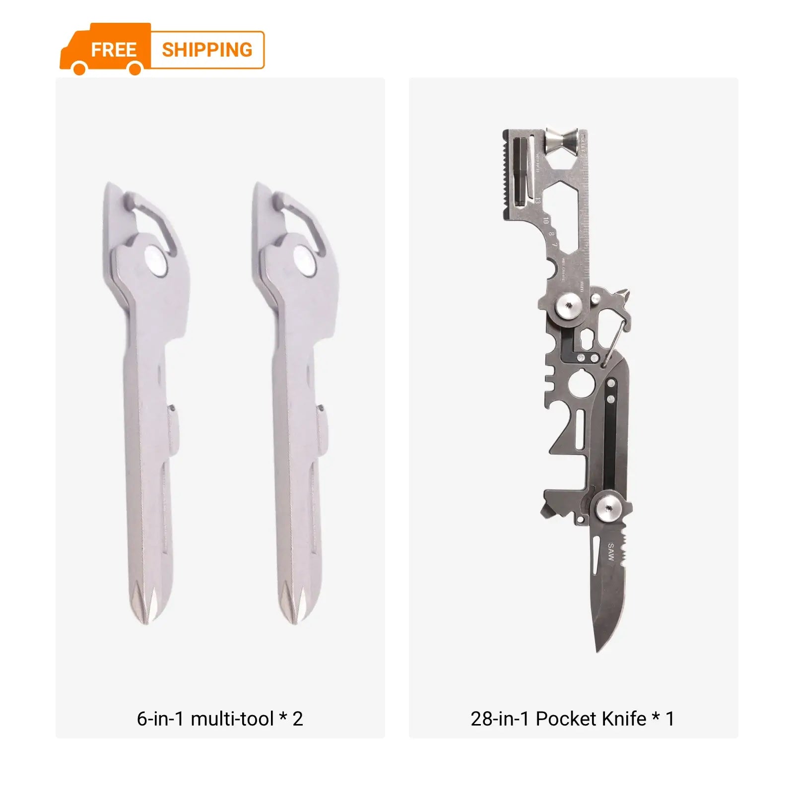 2-Pack Swiss Tech 6-in-1 Multi-tool Kit