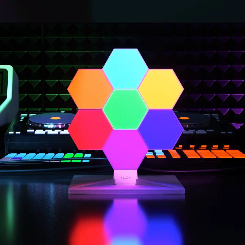 RGB Hexagon Lights Kit 7PCS Cool Gadget