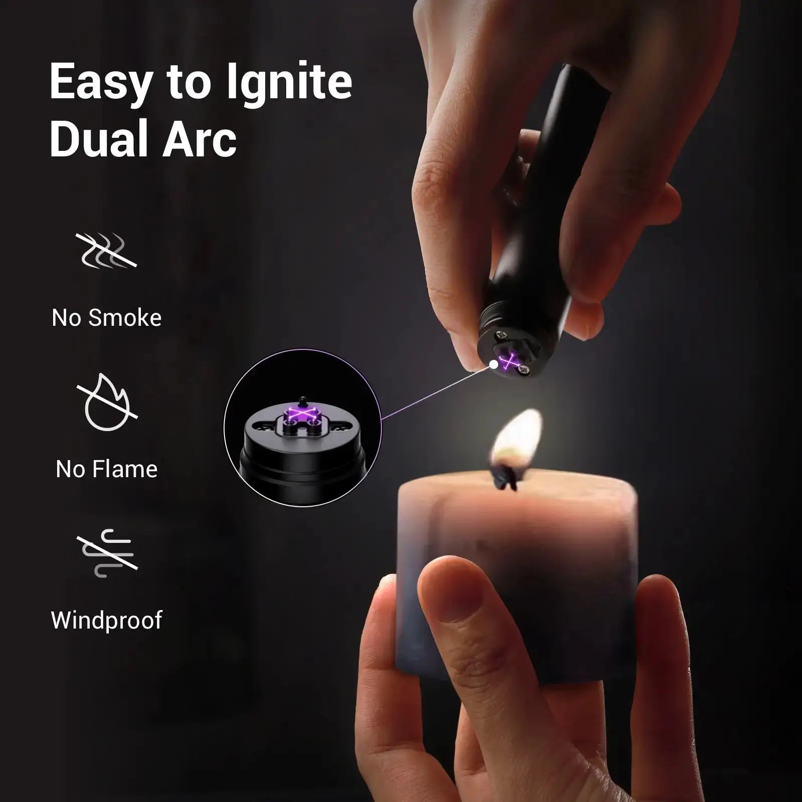 LED Rechargeable Mini Multifunction Flashlight With Electric Lighter