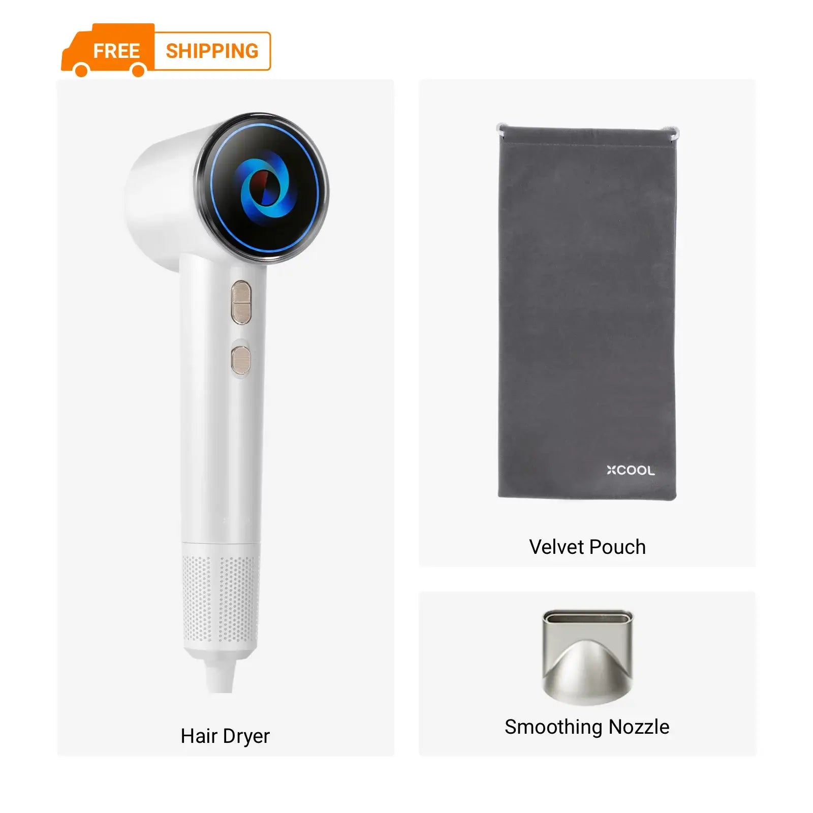 xCool SuperCare 2-in-1 Quiet, Portable Ion Hair Dryer Christmas gift