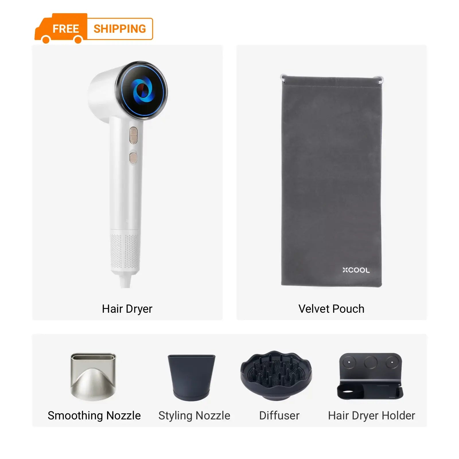 xCool SuperCare 2-in-1 Quiet, Portable Ion Hair Dryer Christmas gift