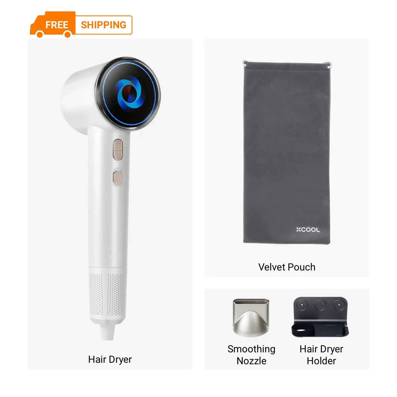 xCool SuperCare 2-in-1 Quiet, Portable Ion Hair Dryer Christmas gift