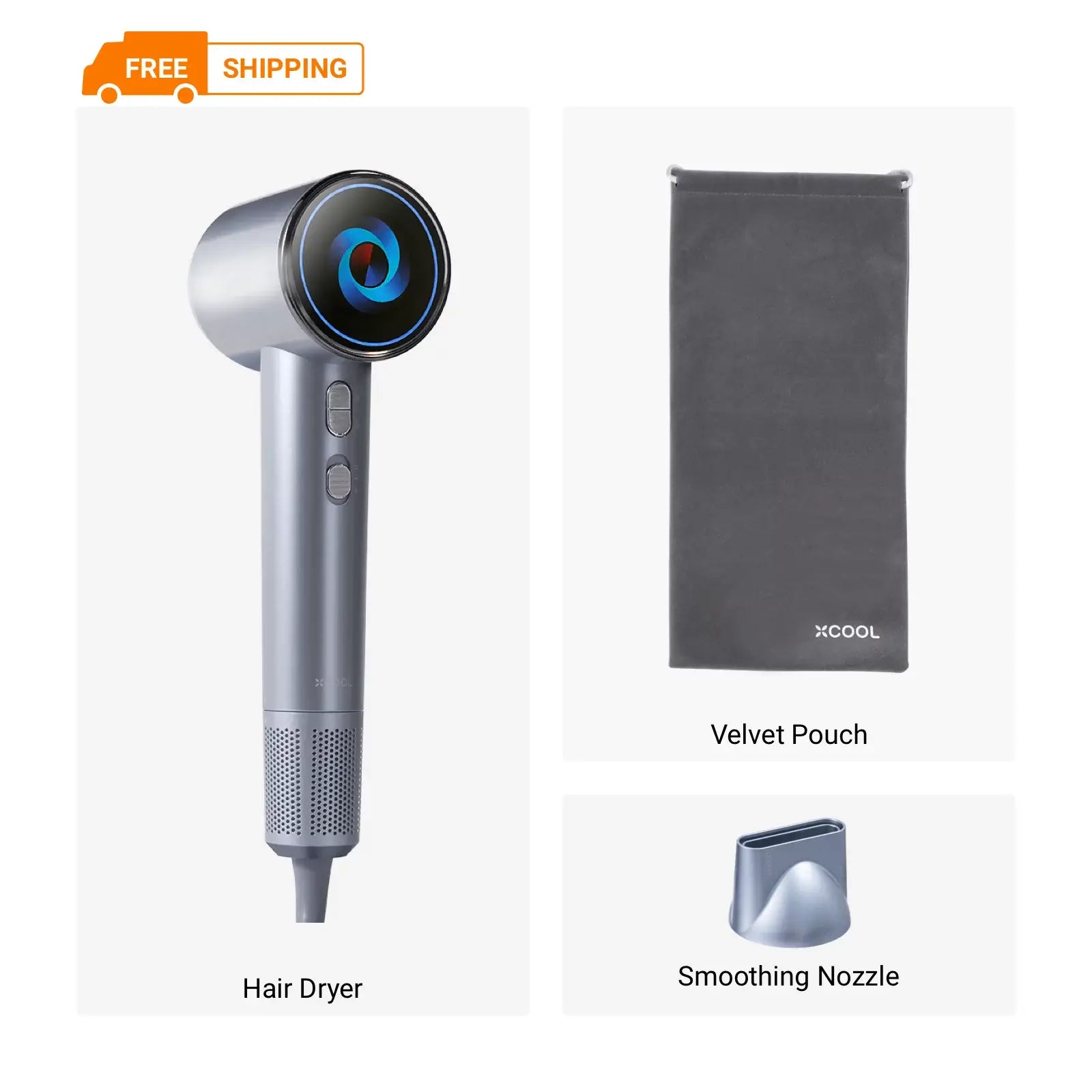 xCool SuperCare 2-in-1 Quiet, Portable Ion Hair Dryer Christmas gift
