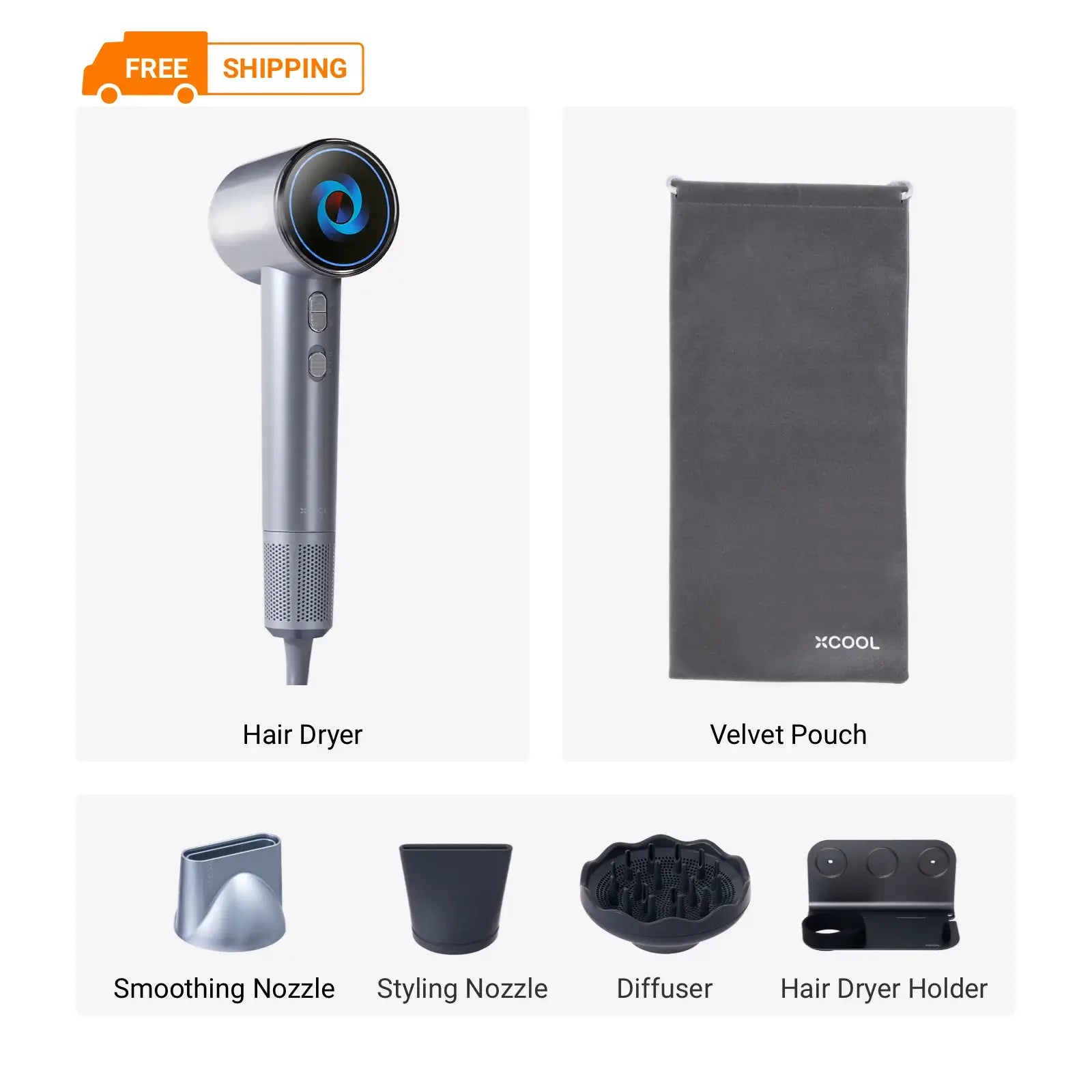 xCool SuperCare 2-in-1 Quiet, Portable Ion Hair Dryer Christmas gift