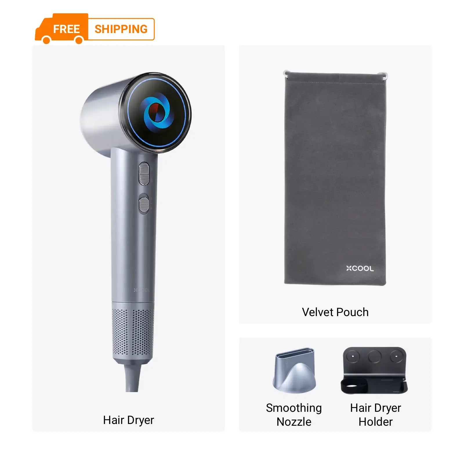 xCool SuperCare 2-in-1 Quiet, Portable Ion Hair Dryer Christmas gift